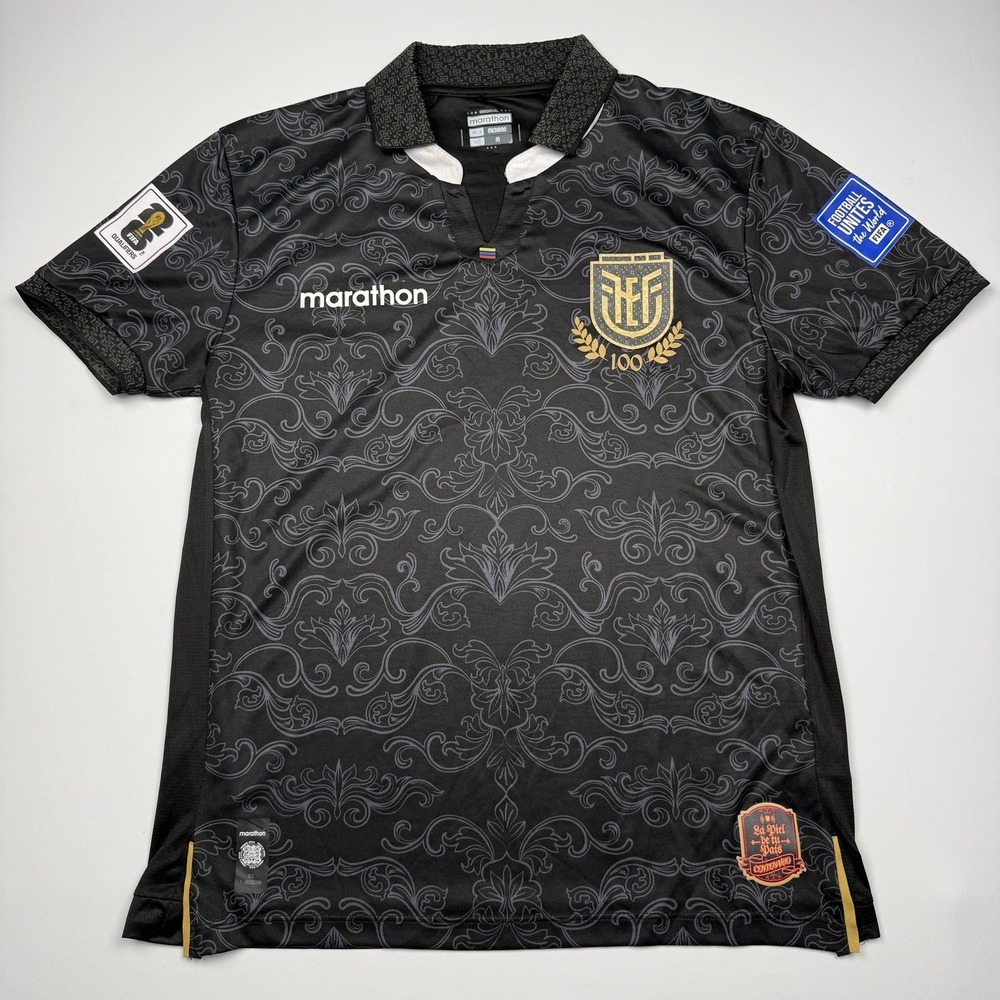 Ecuador National Team Jersey Mens Medium Black Soccer Marathon Centenario 100